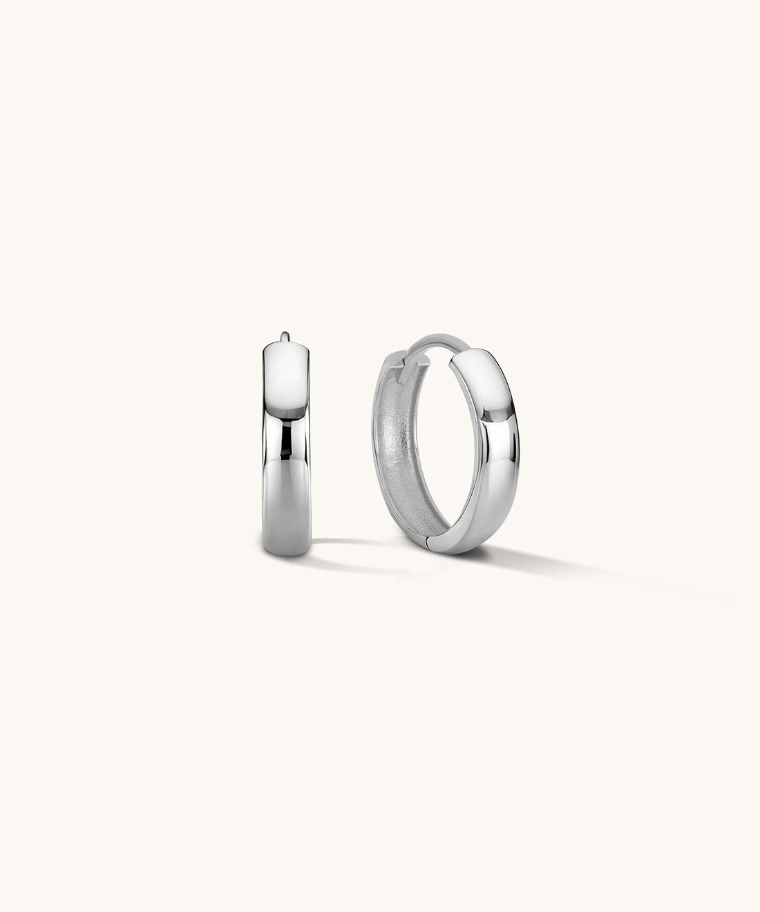 Demi Curved Hoops | 15mm - 14k Solid Gold