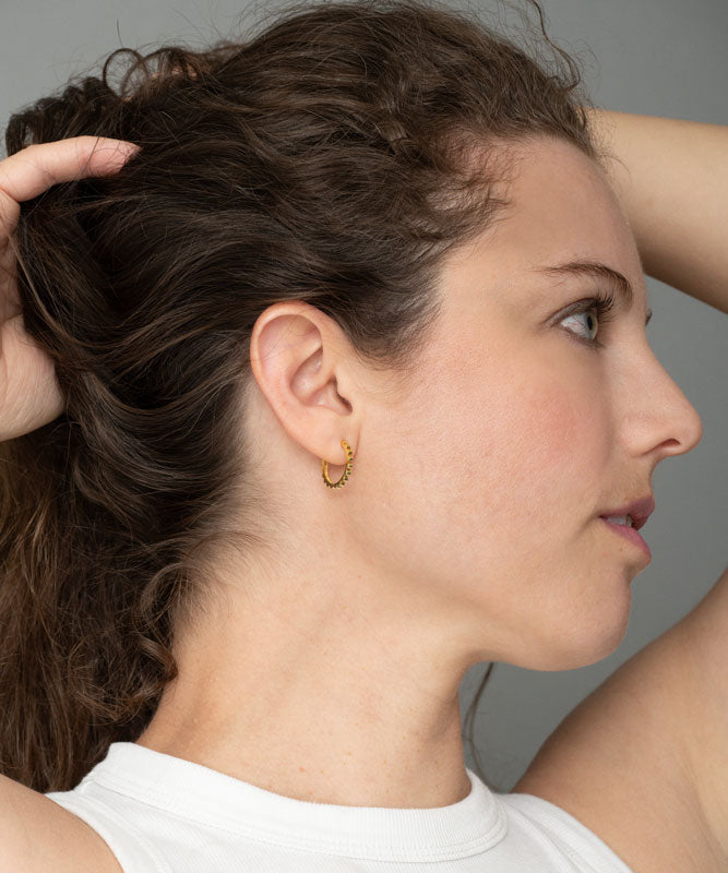 Fluted Hoops | 17mm - 14k Solid Gold