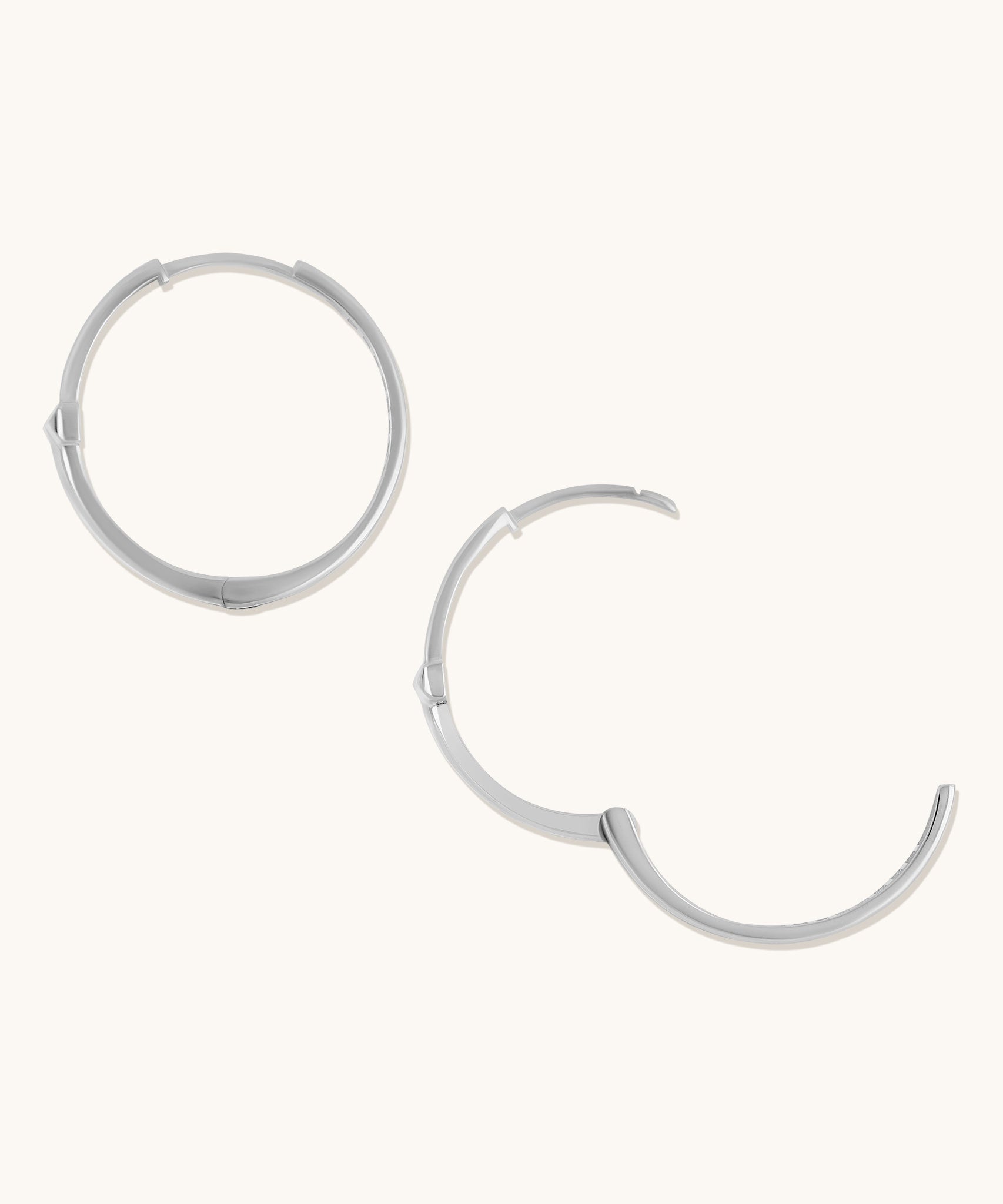 Cross Hoops | 23mm - 14k Solid Gold