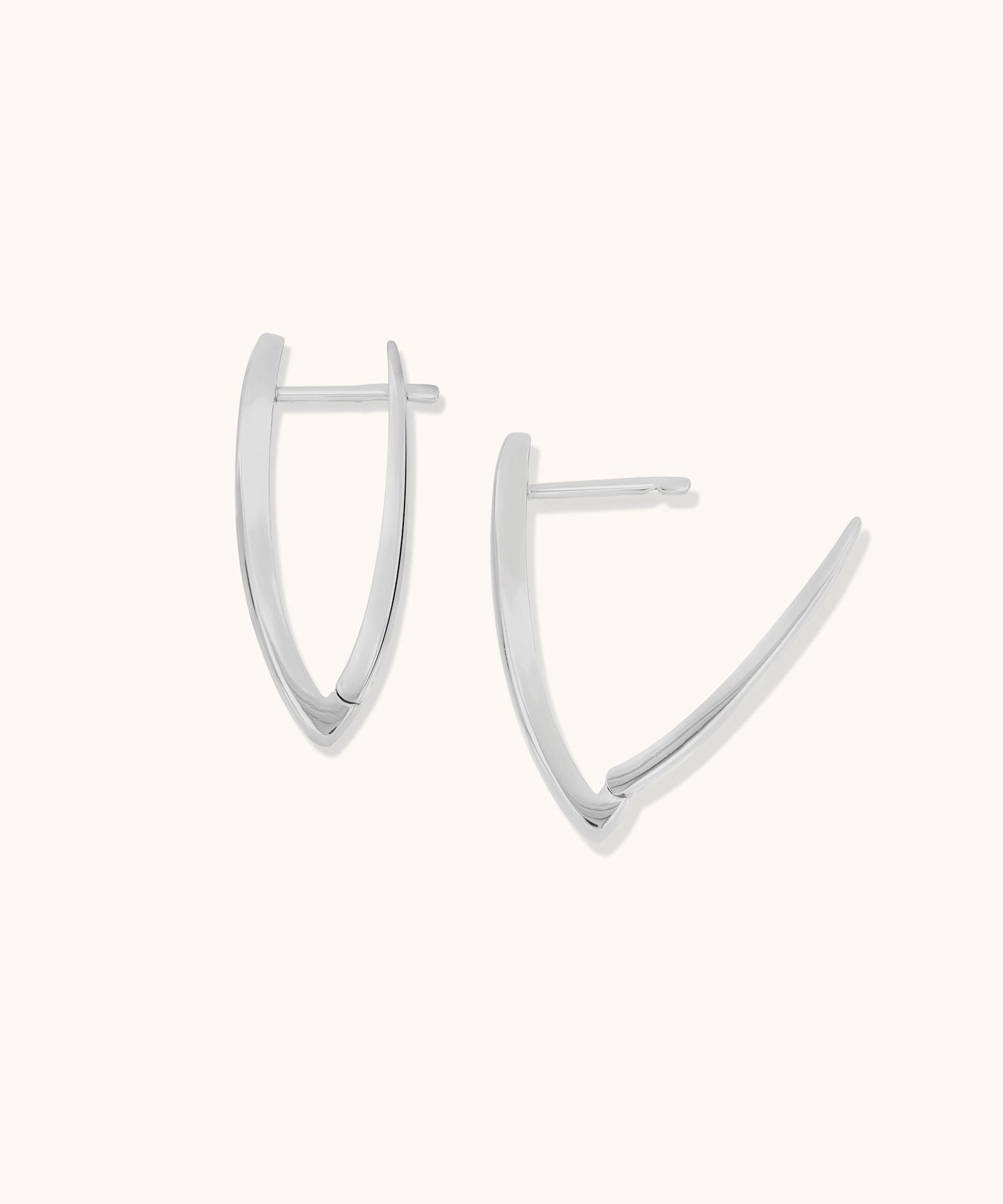 【HYERES LOR】25SS★ SL (M) Matte Volume Hoop Earrings V Hoops | 28mm – Alden+Mara
