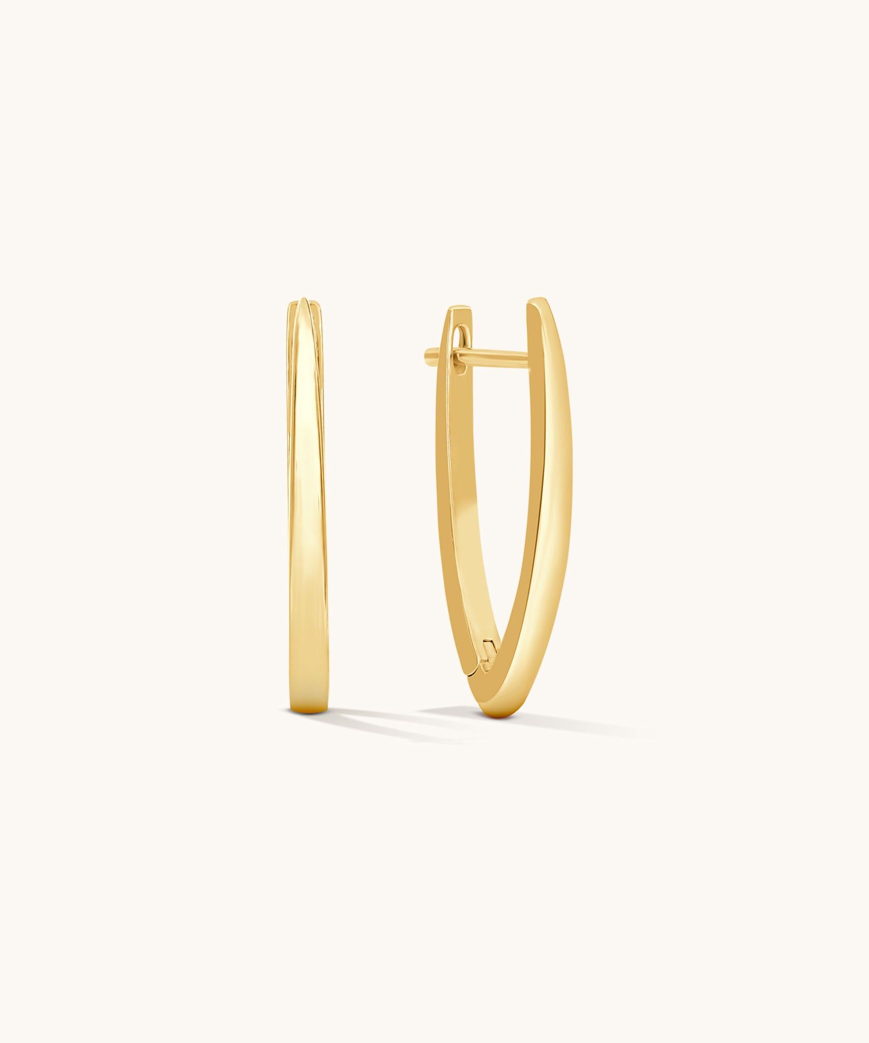 【HYERES LOR】25SS★ SL (M) Matte Volume Hoop Earrings V Hoops | 28mm – Alden+Mara