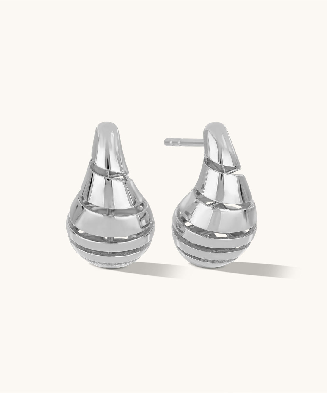 Spiral Tear Drops | 24mm - 14k Solid Gold