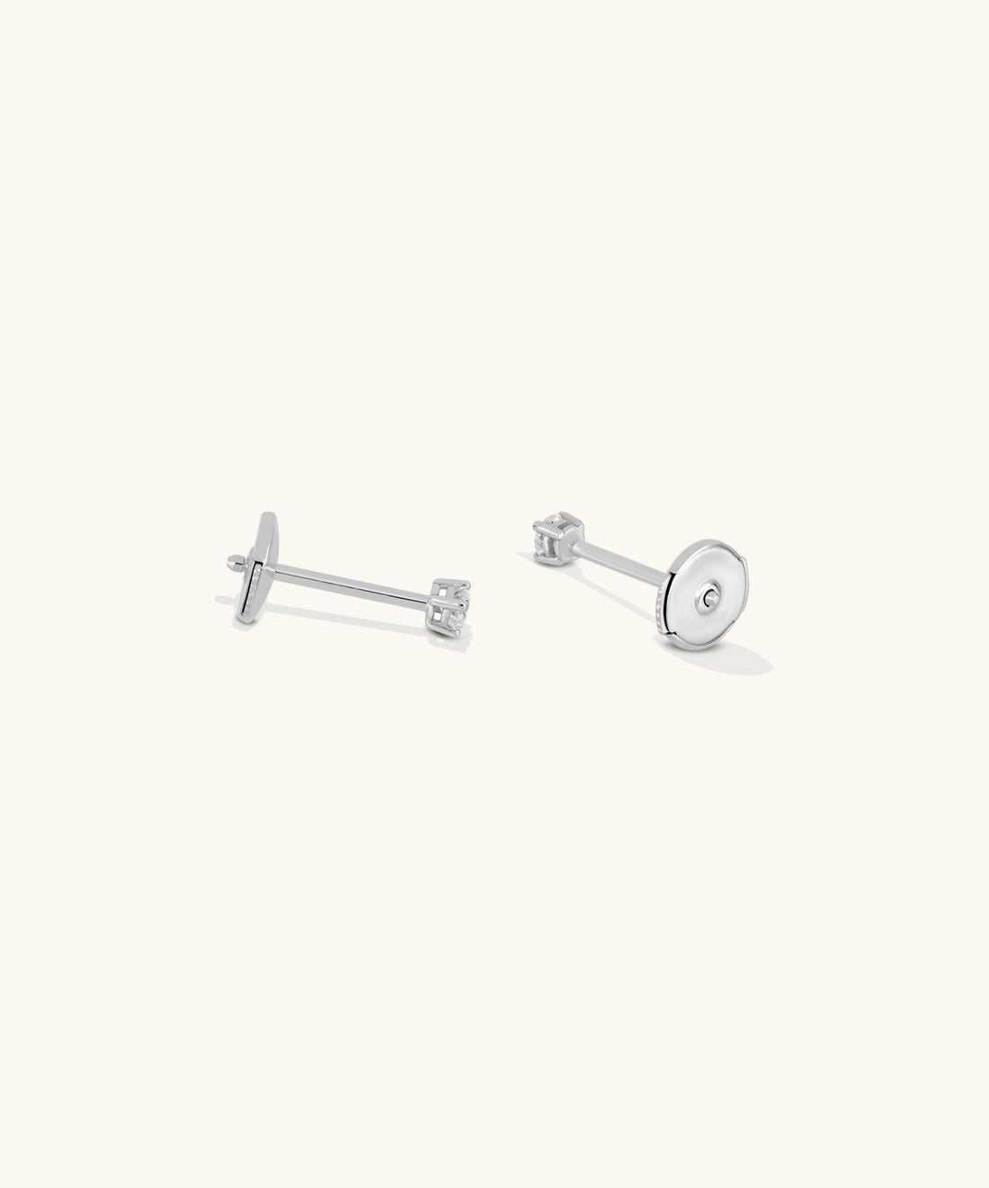 Round Lab Diamond 4 Prong Studs | 1/8 ct - 14k Solid Gold