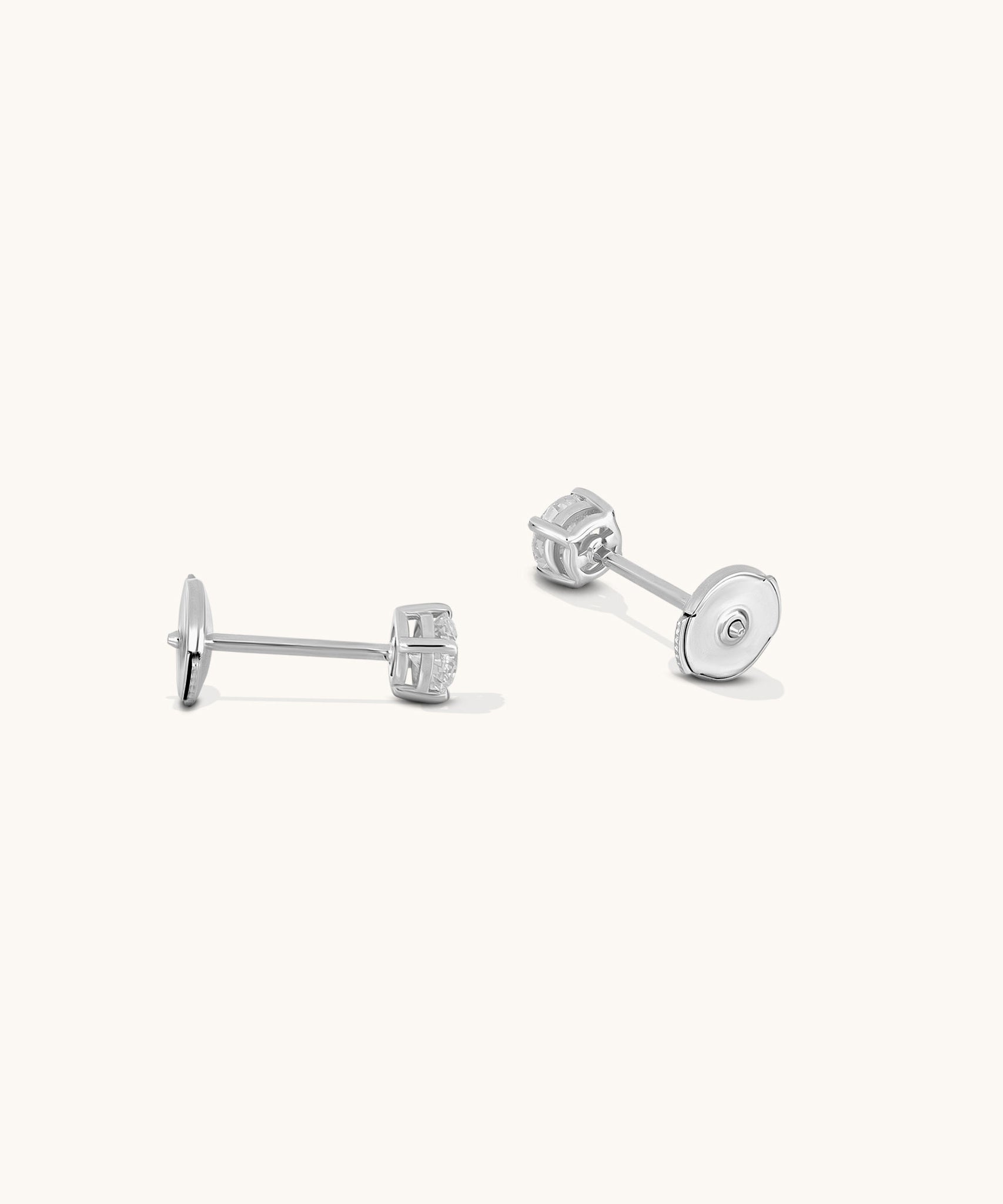 Round Lab Diamond 4 Prong Studs | 1/2 ct - 14k Solid Gold