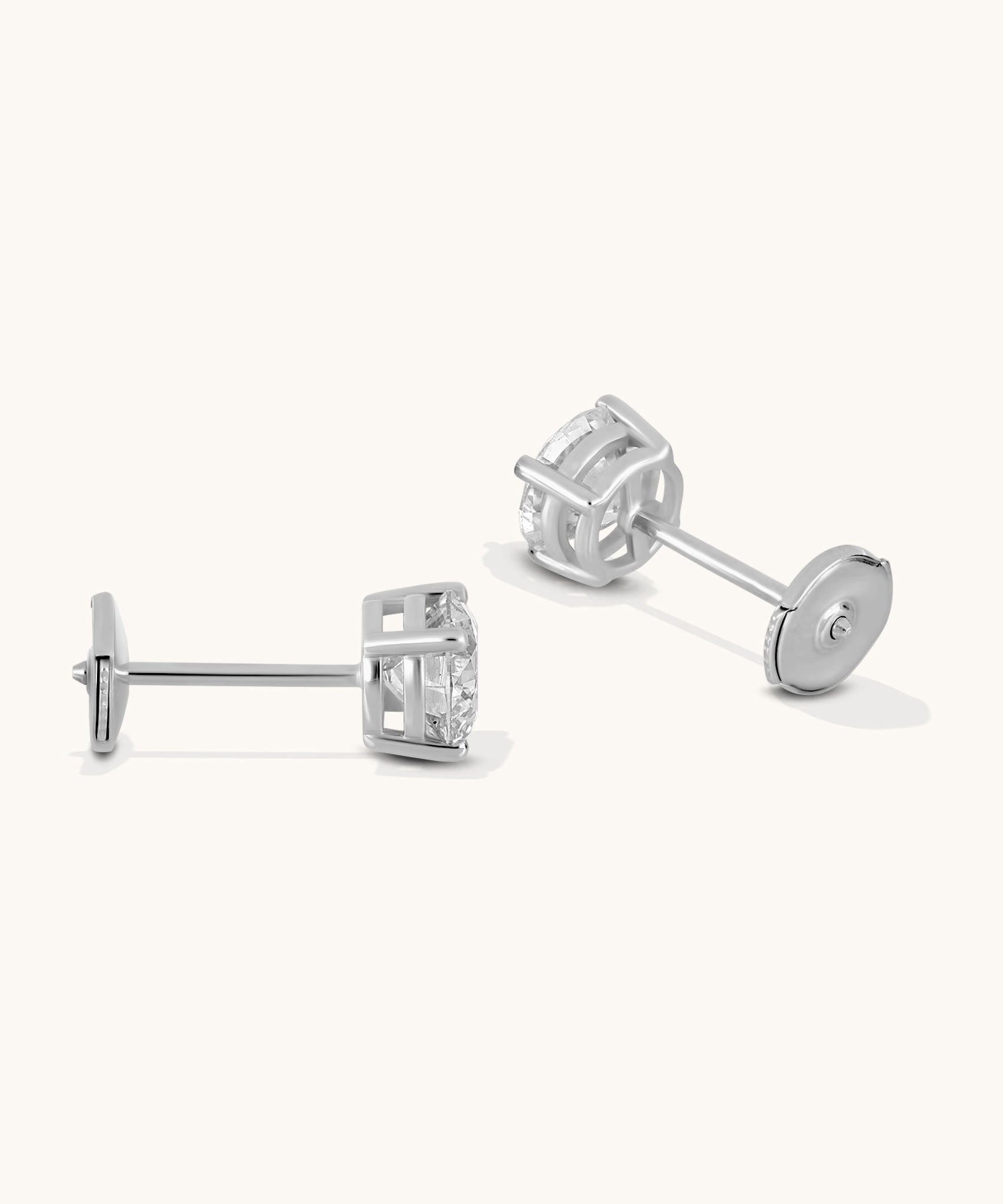 Round Lab Diamond 4 Prong Studs | 1 3/4 ct - 14k Solid Gold