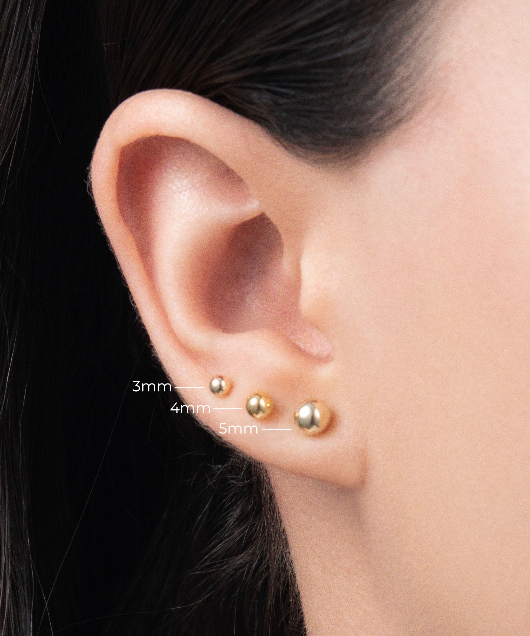 5mm 4mm 3mm ball stud stack on model